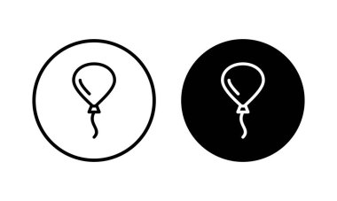 Balon simgesi vektör illüstrasyonu. Parti balonu işareti ve sembolü