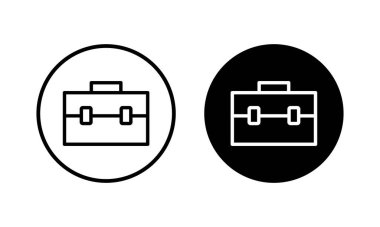 Evrak çantası ikon vektör illüstrasyonu. Bavul işareti ve sembol. bagaj sembolü.