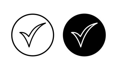 İşaret simgesi vektör illüstrasyonunu kontrol et. İşaret işareti ve sembol