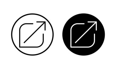 Dış bağlantı ikonu vektör illüstrasyonu. bağlantı işareti ve sembol. hiper bağlantı sembolü