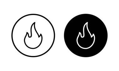 İkon vektör illüstrasyonunu ateşle. ateş işareti ve sembol