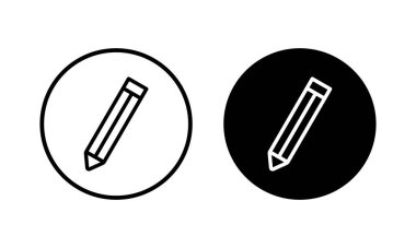 Kalem simgesi vektör illüstrasyonu. Kalem işareti ve sembol. Simge vektörünü düzenle
