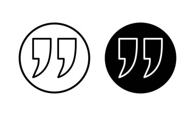 Simge vektör illüstrasyonundan alıntı. Tırnak işareti ve sembol