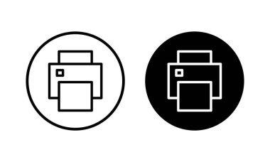 Simge vektör çizimini yazdır. yazıcı işareti ve sembol