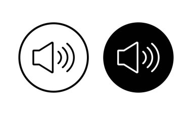 Sözcü simgesi vektör illüstrasyonu. Ses düzeyi ve sembol. Hoparlör ikonu. ses sembolü