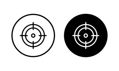 Hedef ikon vektör çizimi. hedef simge vektörü. hedef pazarlama işareti ve sembol