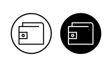 Cüzdan simgesi vektör illüstrasyonu. cüzdan işareti ve sembol