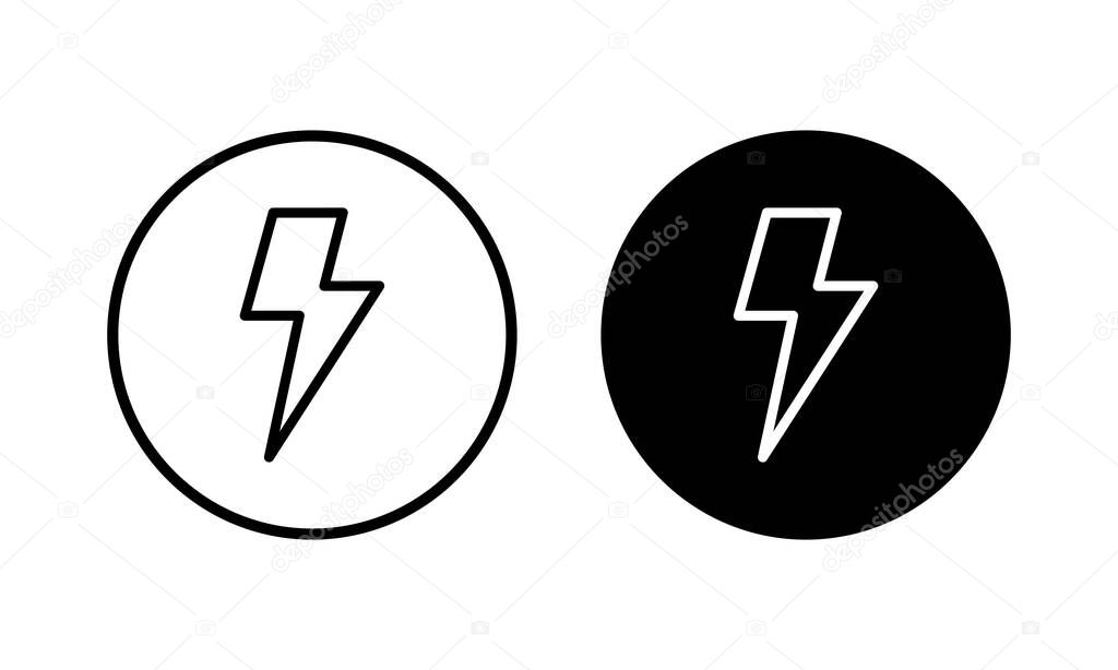 Lightning icon vector illustration. electric sign and symbol. power icon. energy sign