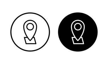 Adres simgesi vektör illüstrasyonu. Ev işareti ve sembol. nokta