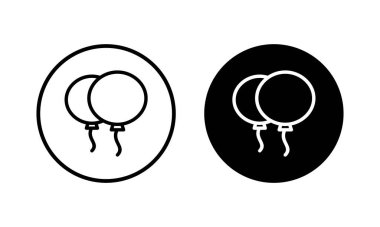 Balon simgesi vektör illüstrasyonu. Parti balonu işareti ve sembolü