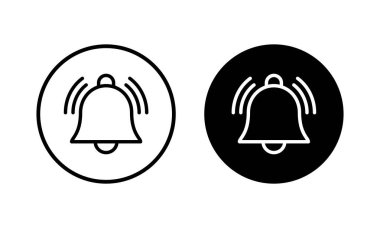 Bell Simgesi vektör çizimi. Web sitesi tasarımı için uyarı işareti ve sembol