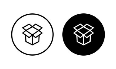 Kutu simgesi vektör illüstrasyonu. kutu işareti ve sembol, paket, paket