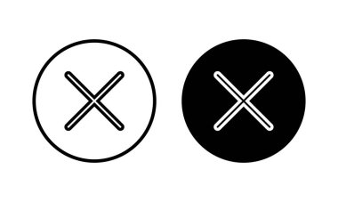 Simge vektör çizimini kapat. İşareti ve sembolü sil. çapraz işaret