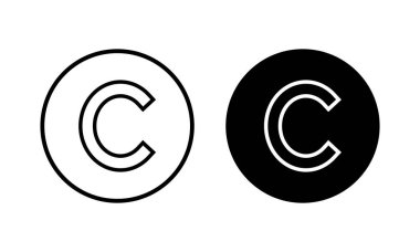 Telif hakkı ikon vektör illüstrasyonu. telif hakkı işareti ve sembol