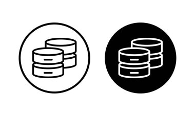 Veritabanı ikonu vektör illüstrasyonu. veritabanı işareti ve sembolü