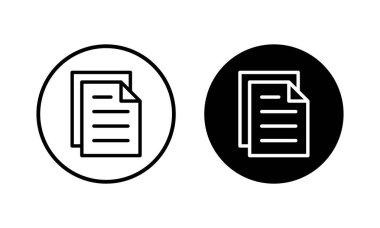 Belge simgesi vektör illüstrasyonu. Kağıt ve sembol. Dosya Simgesi