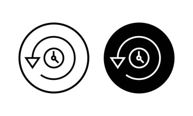 Tarih ikonu vektör illüstrasyonu. Son olay geçmişi işareti ve simgesi