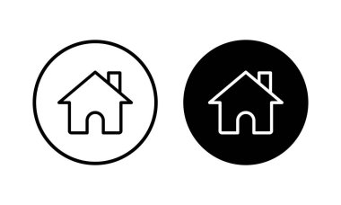 Ev ikonu vektör illüstrasyonu. Ev işareti ve sembol