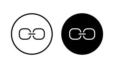 Bağlantı simgesi vektör illüstrasyonu. Hiper bağlantı zinciri işareti ve sembolü