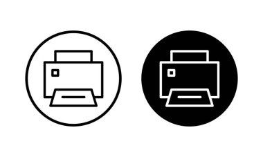 Simge vektör çizimini yazdır. yazıcı işareti ve sembol