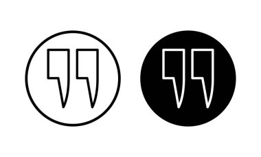 Simge vektör illüstrasyonundan alıntı. Tırnak işareti ve sembol