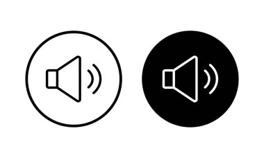 Sözcü simgesi vektör illüstrasyonu. Ses düzeyi ve sembol. Hoparlör ikonu. ses sembolü