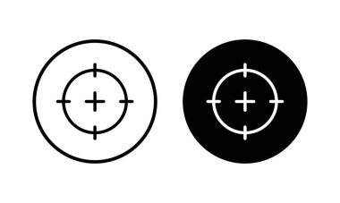 Hedef ikon vektör çizimi. hedef simge vektörü. hedef pazarlama işareti ve sembol