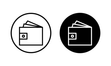 Cüzdan simgesi vektör illüstrasyonu. cüzdan işareti ve sembol