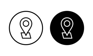 Adres simgesi vektör illüstrasyonu. Ev işareti ve sembol. nokta