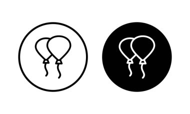 Balon simgesi vektör illüstrasyonu. Parti balonu işareti ve sembolü