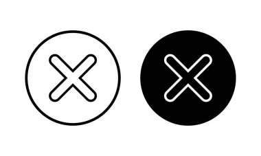 Simge vektör çizimini kapat. İşareti ve sembolü sil. çapraz işaret