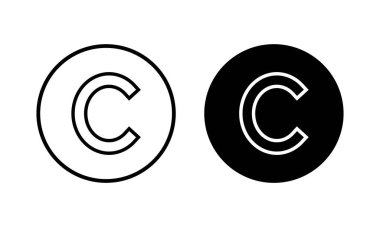 Telif hakkı ikon vektör illüstrasyonu. telif hakkı işareti ve sembol