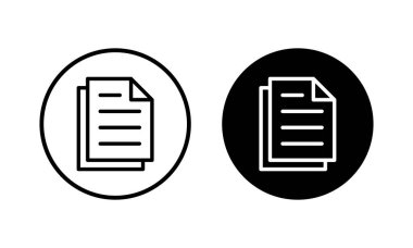 Belge simgesi vektör illüstrasyonu. Kağıt ve sembol. Dosya Simgesi