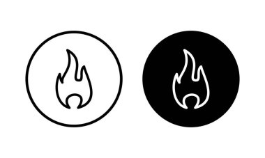 İkon vektör illüstrasyonunu ateşle. ateş işareti ve sembol