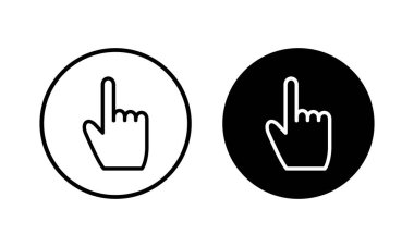 El imleç simgesi vektör illüstrasyonu. İmleç işareti ve sembol. el imleç simgesi clik