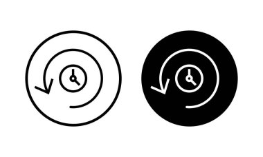 Tarih ikonu vektör illüstrasyonu. Son olay geçmişi işareti ve simgesi