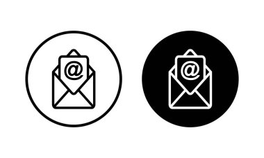 Posta simgesi vektör illüstrasyonu. e-posta işareti ve sembol. E- posta simgesi. Zarf simgesi
