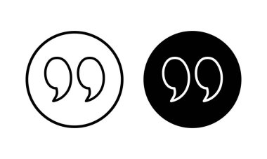 Simge vektör illüstrasyonundan alıntı. Tırnak işareti ve sembol