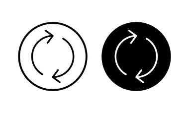 Simge vektör illüstrasyonunu tazele. İşareti ve sembolü yeniden yükle. Simgeyi güncelle.