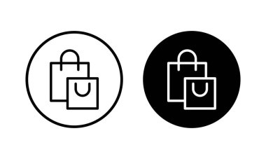Alışveriş poşeti ikon vektör illüstrasyonu. Alışveriş işareti ve sembol
