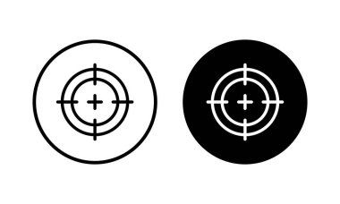 Hedef ikon vektör çizimi. hedef simge vektörü. hedef pazarlama işareti ve sembol