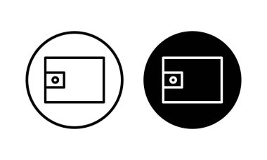 Cüzdan simgesi vektör illüstrasyonu. cüzdan işareti ve sembol