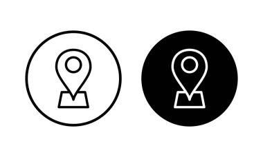 Adres simgesi vektör illüstrasyonu. Ev işareti ve sembol. nokta