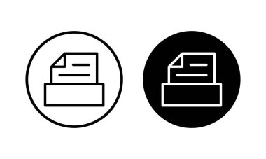 Dizin simgesi illüstrasyonunu arşivle. Belge vektör simgesi. Depolama simgesini arşivle.