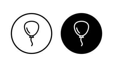 Balon simgesi vektör illüstrasyonu. Parti balonu işareti ve sembolü