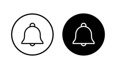 Bell Simgesi vektör çizimi. Web sitesi tasarımı için uyarı işareti ve sembol