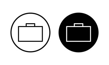 Evrak çantası ikon vektör illüstrasyonu. Bavul işareti ve sembol. bagaj sembolü.