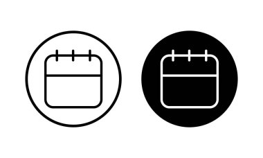 Takvim simgesi vektör illüstrasyonu. Takvim işareti ve sembol. Simge simgesini ayarla