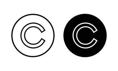 Telif hakkı ikon vektör illüstrasyonu. telif hakkı işareti ve sembol