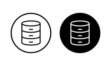 Veritabanı ikonu vektör illüstrasyonu. veritabanı işareti ve sembolü